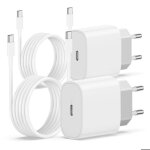Chargeur rapide - cble chargeur iphone 15 16 - 2pcs - 20w - usb type c - compatible iphone 16 pro / ...