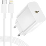 Chargeur secteur - 1001 piles batteries - 25w pd 3. 0 - usb - c - c�ble lightning 2m - compatible iphone ...