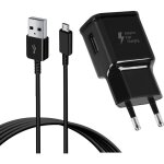 Chargeur pour samsung charge rapide usb secteur et 15m cable micro usb compatible avec galaxy s7 s6 edge ...