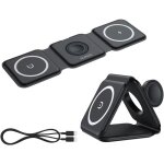 Chargeur sans fil 3 - en - 1 pliable magn�tique qi chargeur induction pour t�l�phone portable iphone ...