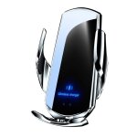 Chargeur sans fil voiture q3 capteur intelligent charge rapide 15w pour iphone et android (argent)