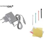 Chargeur secteur pour nintendo dsi + 4 stylet dsi + protection cran - strae game 