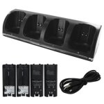 Chargeur de télécommande 4 en 1 station de charge wii avec batteries rechargeables de 2 800 mah pour ... Chargeur de télécommande 4 en 1 station de charge wii avec batteries rechargeables de 2 800 mah pour ...