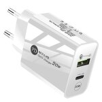 Chargeur de t�l�phone portable pd + usb t�te de charge dinterface de type c adaptateur de chargeur de ...