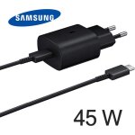 Chargeur secteur - samsung - 45w - charge ultra rapide 45w - port usb - c - c�ble usb - c 1m noir