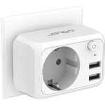 Chargeur usb multiprise 3 en 1 prise usb avec 2 ports usb 24a multiprise murale avec interrupteur pour ...