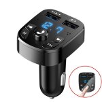 Chargeur de voiture bluetooth 5. 0 transmetteur fm chargeur double usb 3. 1a chargeur rapide lecteur ...