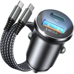 Chargeur voiture type - c 30w + 22. 5w c - c cble 1 m allume cigare usb c rapide pour iphone15 16 samsung ...