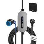 Chargeur voiture lectrique (368 kw 5 m type 2 schuko 16a) ? cble recharge vhicule lectrique avec ...
