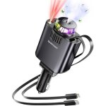 Chargeur de voiture r�tractable avec diffuseur de d�sodorisant et lumi�res en �toile adaptateur de briquet ...