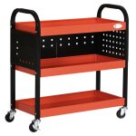 Chariot datelier servante atelier - durhand - 3 niveaux avec tagres planches suspendues - charge jusqu ...