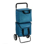 Chariot à courses - modulobag - isotherme bleu canard - 2 sacs amovibles - support escamotable - 20 kg ... Chariot à courses - modulobag - isotherme bleu canard - 2 sacs amovibles - support escamotable - 20 kg ...