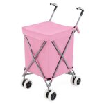 Chariot de courses pliable costway - 90 l - freinage et direction à 360° - sac oxford - imperméable - ... Chariot de courses pliable costway - 90 l - freinage et direction à 360° - sac oxford - imperméable - ...