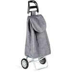 Chariot de courses pratique - sac � roulettes 30l - 38 x 28 x 965 cm - gris