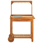 Meilleures chariot de cuisine desserte de jardin bois dacacia 92x435x1415 cm - shop78163516