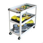 Chariot datelier relaxdays servante � outils 3 niveaux mobile jusqu� 100 kg h x l x p : 825 x 84 x 41 ...