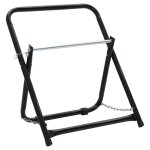 Chariot pour enrouleur de tuyau - noir - acier anti - corrosion - capacit 45 kg - roues pivotantes