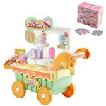 Chariot � glaces - duoku - pour enfants - 27 pi�ces - jeu dimitation de stand glacier - avec rangement ...
