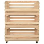 Meilleures chariot � l�gumes desserte 77x30x80 cm bois de pin solide - shop48595594