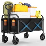 Chariot � main pliable grand capacit� jusqu� 172 kg avec roues rotatives � 360� brouette de terrain tissu ...