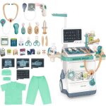 Chariot m�dical enfant marsee st�thoscope et thermom�tre jeu de r�le m�decin pour enfants