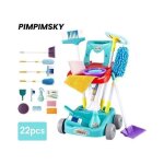 Chariot de m�nage enfant jouet dimitation jouet nettoyage jeu de r�le + balais + vadrouille - pimpimsky ...