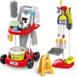 Chariot de mnage pour enfants avec serpillire seau balai aspirateur brosses pelle balai  main jouet ...