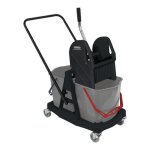 Chariot de nettoyage - sprintus - 2 seaux 17l - presse intégrée Chariot de nettoyage - sprintus - 2 seaux 17l - presse intégrée