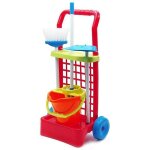 Chariot de nettoyage - tachan - rouge - accessoires inclus - pour enfants - 56 x 30 x 19 cm