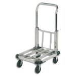 Chariot pliable aluminium - safetool - 3802. 00 - plateforme extensible - roulettes de 10 cm - poids ...