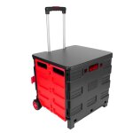 Chariot pliable - caddie chariot de rangement pliable trolley case - avec 2 roues peut supporter jusqu� ...