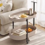 Chariot de service � roulettes 2 �tag�res ? table roulante de salon cuisine chambre rangement moderne ...