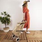 Chariot de courses - entre temps - jute - 2 roues - hauteur 95 cm - pratique avec poche intgre