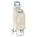 Chariot shopping en tissu bleu avec compartiment isotherme - shoppy