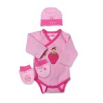 Charlotte aux fraises coffret naissance 3 pièces Charlotte aux fraises coffret naissance 3 pièces