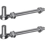 Charni�re de portail m12 2pcs quincaillerie � ?illet de champ robuste 16mm crochet de jardin en m�tal ...