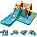 Chteau gonflable - aire de jeux - 470x370x190 cm - toboggan - piscine - mur descalade