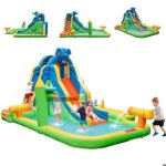 Ch�teau gonflable 9 en 1 dreamade avec toboggan mur descalade piscine � balles charge 90kg en forme �l�phant ...