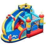 Ch�teau gonflable en tissu oxford avec toboggan piscine mur descalade aire de jeux avec trampoline cadeau ...
