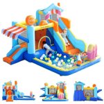 Ch�teau toboggan gonflable pour enfants parc aquatique ext�rieur design de magasin aire de jeux gonflable ...