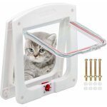 Chatière pour chat chiens petit chatière porte puce 4 voies verrouillable facile à installer. Chatière pour chat chiens petit chatière porte puce 4 voies verrouillable facile à installer.