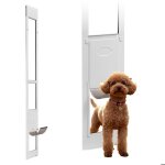 Chati�re pour chien et chat - vevor - pour porte coulissante en verre - trappe pour chien avec battant ...