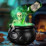 Chaudron de sorci�red�coration dhalloweenseau de sorci�red�coration ext�rieurechaudron avec bouteilles ...