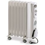Chauffage dappoint bain dhuile - 800 / 1200 / 2000w - blanc - dio