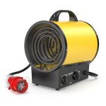 Chauffage c�ramique 5000w jaune - puissance et mobilit� - protection surchauffe - classe a - grands espaces ...