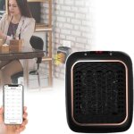 Chauffage céramique intelligent bluetooth thermostat 1°c ignifuge noir Chauffage céramique intelligent bluetooth thermostat 1°c ignifuge noir