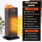 Chauffage dappoint 2000w avec humidificateur dair chauffage electrique soufflant avec thermostat oscillant ...