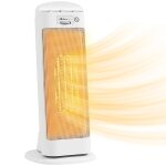 Radiateur �lectrique soufflant - homcom - c�ramique - 2000 w - 4 modes thermostat r�glable - abs et pa ...