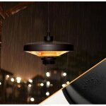 Chauffage lectrique suspendu - relax4life - 2000 w - infrarouge - ip65 etanche - protection contre la ...