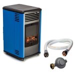 Chauffage à gaz 3400w bleu effet feu + tuyau gaz + détendeur butane manhattan sahara Chauffage à gaz 3400w bleu effet feu + tuyau gaz + détendeur butane manhattan sahara